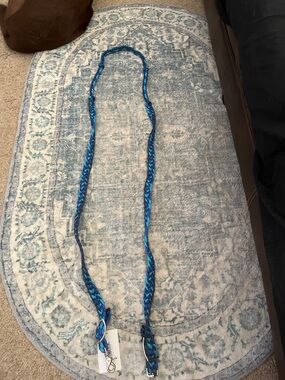 Blue and Black Braided Barrel Reins